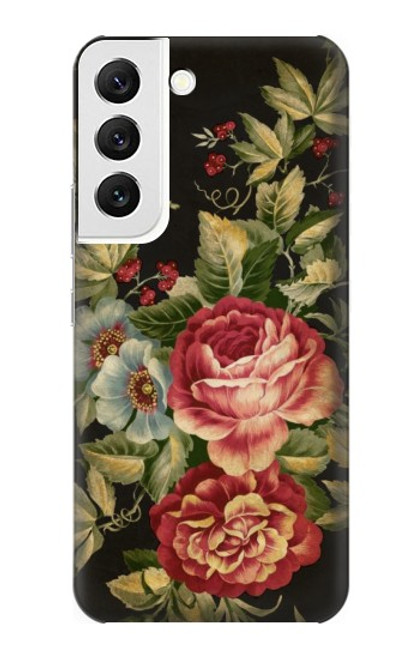 W3013 Vintage Antique Roses Funda Carcasa Case y Caso Del Tirón Funda para Samsung Galaxy S22