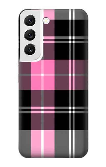 W3091 Pink Plaid Pattern Funda Carcasa Case y Caso Del Tirón Funda para Samsung Galaxy S22