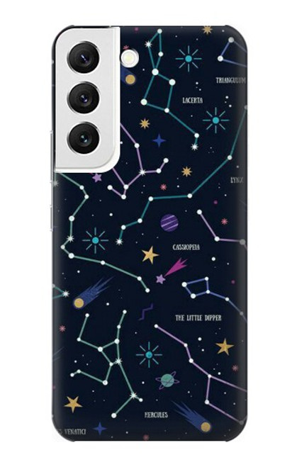 W3220 Star Map Zodiac Constellations Funda Carcasa Case y Caso Del Tirón Funda para Samsung Galaxy S22