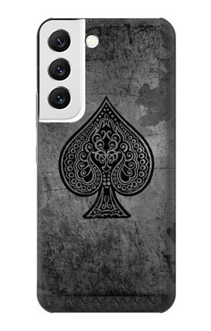 W3446 Black Ace Spade Funda Carcasa Case y Caso Del Tirón Funda para Samsung Galaxy S22