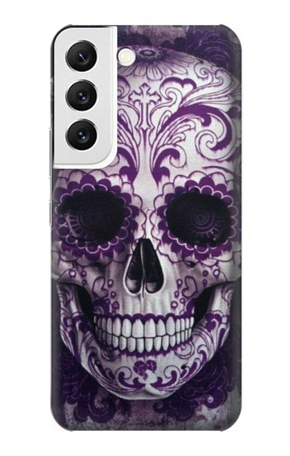 W3582 Purple Sugar Skull Funda Carcasa Case y Caso Del Tirón Funda para Samsung Galaxy S22