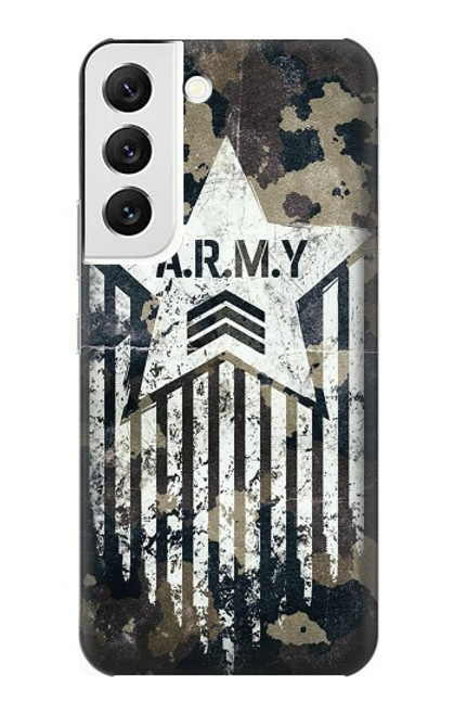 W3666 Army Camo Camouflage Funda Carcasa Case y Caso Del Tirón Funda para Samsung Galaxy S22