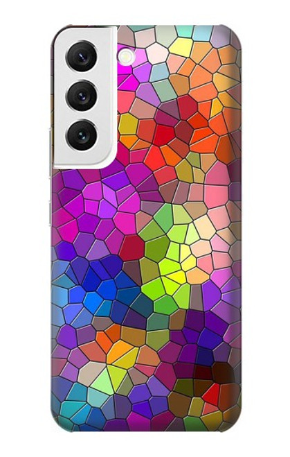 W3677 Colorful Brick Mosaics Funda Carcasa Case y Caso Del Tirón Funda para Samsung Galaxy S22