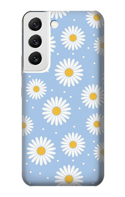 W3681 Daisy Flowers Pattern Funda Carcasa Case y Caso Del Tirón Funda para Samsung Galaxy S22