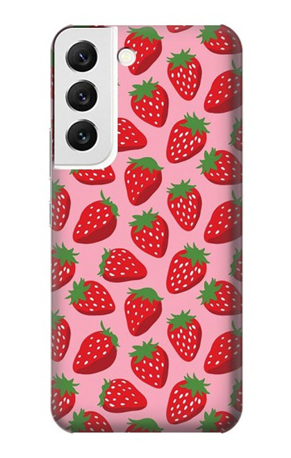 W3719 Strawberry Pattern Funda Carcasa Case y Caso Del Tirón Funda para Samsung Galaxy S22