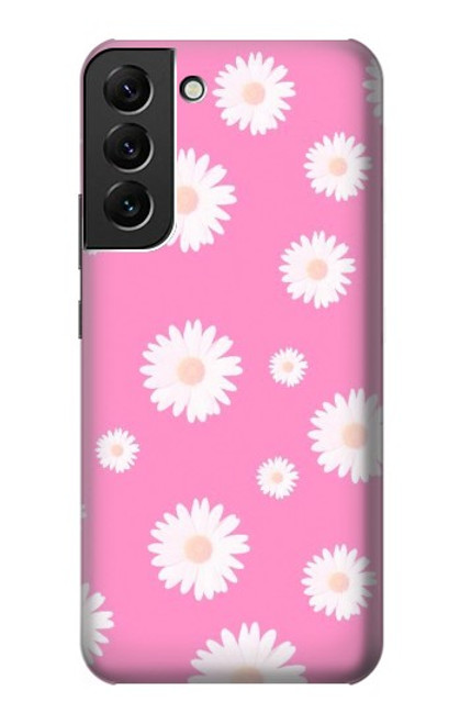 W3500 Pink Floral Pattern Funda Carcasa Case y Caso Del Tirón Funda para Samsung Galaxy S22 Plus