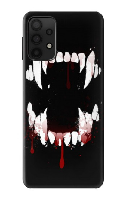 W3527 Vampire Teeth Bloodstain Funda Carcasa Case y Caso Del Tirón Funda para Samsung Galaxy M32 5G