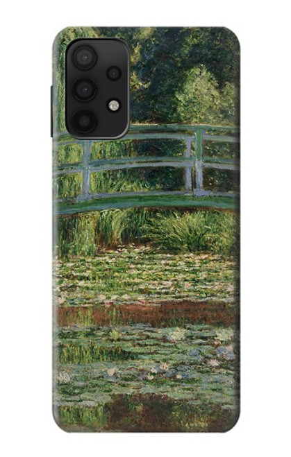 W3674 Claude Monet Footbridge and Water Lily Pool Funda Carcasa Case y Caso Del Tirón Funda para Samsung Galaxy M32 5G