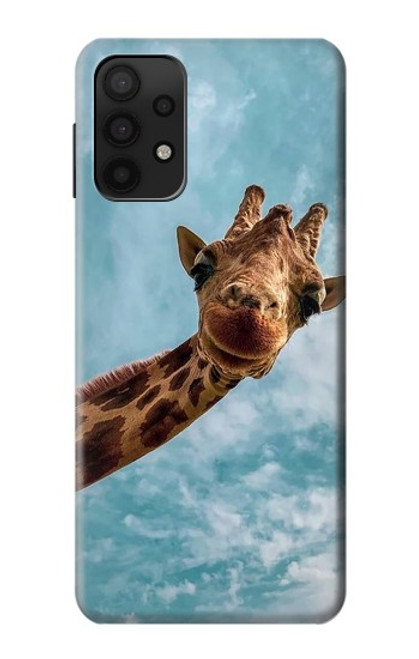 W3680 Cute Smile Giraffe Funda Carcasa Case y Caso Del Tirón Funda para Samsung Galaxy M32 5G