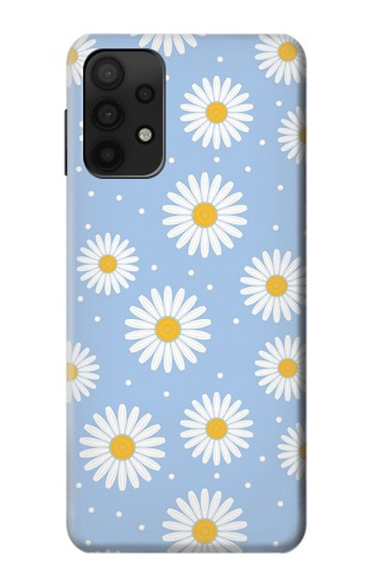 W3681 Daisy Flowers Pattern Funda Carcasa Case y Caso Del Tirón Funda para Samsung Galaxy M32 5G