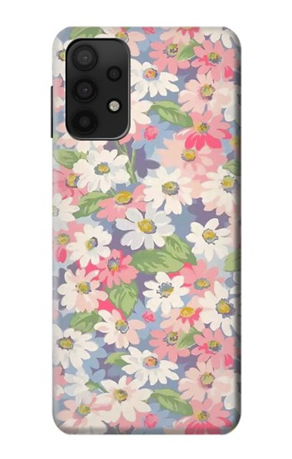 W3688 Floral Flower Art Pattern Funda Carcasa Case y Caso Del Tirón Funda para Samsung Galaxy M32 5G