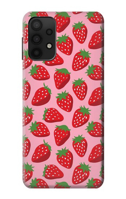 W3719 Strawberry Pattern Funda Carcasa Case y Caso Del Tirón Funda para Samsung Galaxy M32 5G