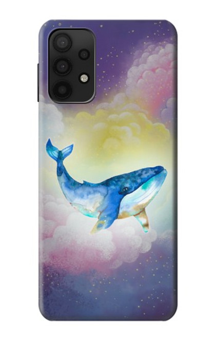 W3802 Dream Whale Pastel Fantasy Funda Carcasa Case y Caso Del Tirón Funda para Samsung Galaxy M32 5G