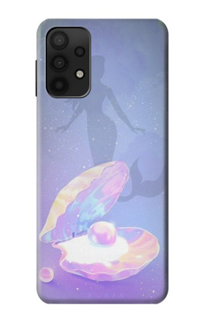 W3823 Beauty Pearl Mermaid Funda Carcasa Case y Caso Del Tirón Funda para Samsung Galaxy M32 5G