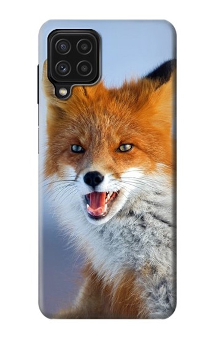 W0417 Fox Funda Carcasa Case y Caso Del Tirón Funda para Samsung Galaxy M22