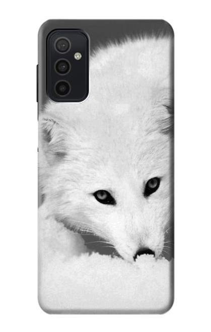 W2569 White Arctic Fox Funda Carcasa Case y Caso Del Tirón Funda para Samsung Galaxy M52 5G