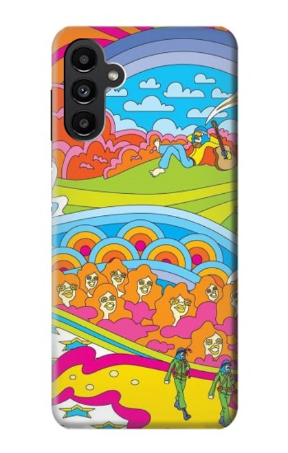 W3407 Hippie Art Funda Carcasa Case y Caso Del Tirón Funda para Samsung Galaxy A13 5G