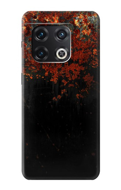 W3071 Rusted Metal Texture Graphic Funda Carcasa Case y Caso Del Tirón Funda para OnePlus 10 Pro