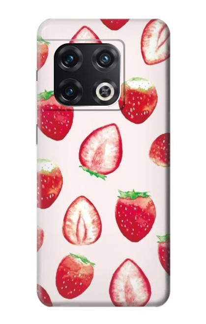 W3481 Strawberry Funda Carcasa Case y Caso Del Tirón Funda para OnePlus 10 Pro
