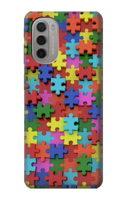 W0816 Puzzle Funda Carcasa Case y Caso Del Tirón Funda para Motorola Moto G51 5G