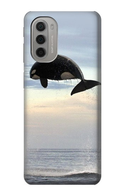 W1349 Killer whale Orca Funda Carcasa Case y Caso Del Tirón Funda para Motorola Moto G51 5G