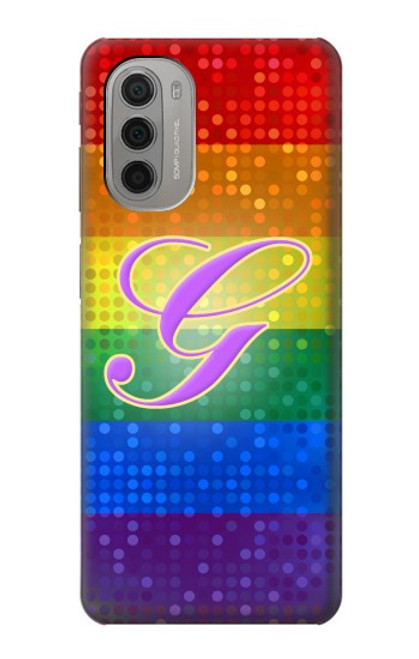 W2899 Rainbow LGBT Gay Pride Flag Funda Carcasa Case y Caso Del Tirón Funda para Motorola Moto G51 5G