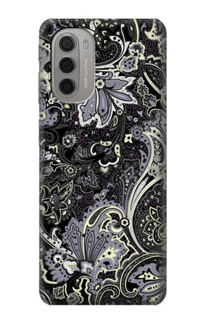 W3251 Batik Flower Pattern Funda Carcasa Case y Caso Del Tirón Funda para Motorola Moto G51 5G