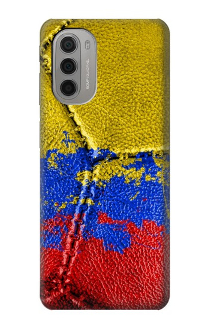 W3306 Colombia Flag Vintage Football Graphic Funda Carcasa Case y Caso Del Tirón Funda para Motorola Moto G51 5G