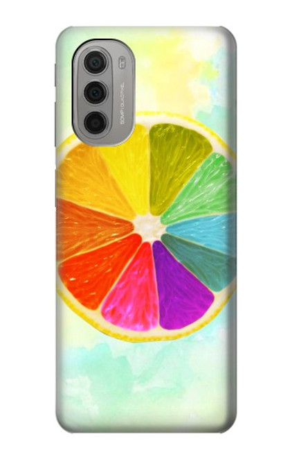 W3493 Colorful Lemon Funda Carcasa Case y Caso Del Tirón Funda para Motorola Moto G51 5G