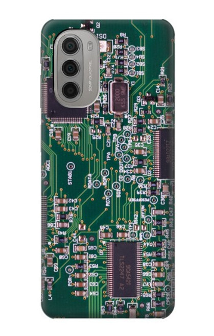 W3519 Electronics Circuit Board Graphic Funda Carcasa Case y Caso Del Tirón Funda para Motorola Moto G51 5G