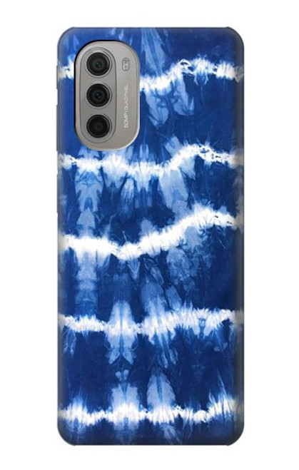 W3671 Blue Tie Dye Funda Carcasa Case y Caso Del Tirón Funda para Motorola Moto G51 5G