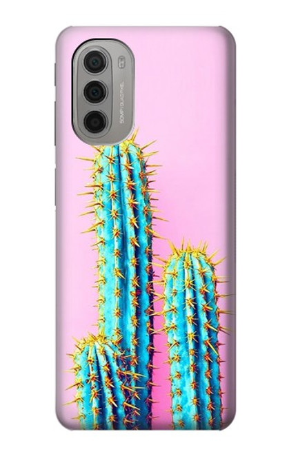 W3673 Cactus Funda Carcasa Case y Caso Del Tirón Funda para Motorola Moto G51 5G