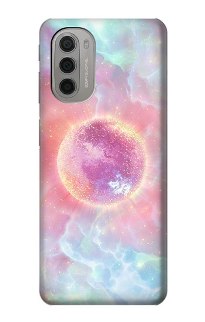 W3709 Pink Galaxy Funda Carcasa Case y Caso Del Tirón Funda para Motorola Moto G51 5G