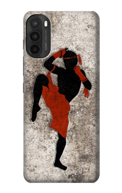 W2634 Muay Thai Kickboxing Martial Art Funda Carcasa Case y Caso Del Tirón Funda para Motorola Moto G71 5G