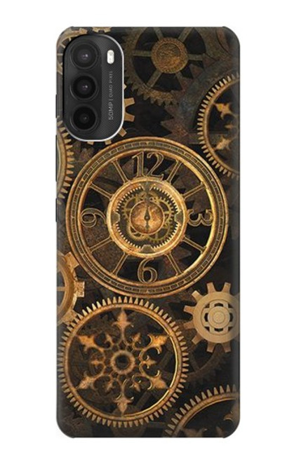 W3442 Clock Gear Funda Carcasa Case y Caso Del Tirón Funda para Motorola Moto G71 5G