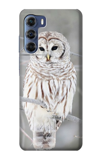 W1566 Snowy Owl White Owl Funda Carcasa Case y Caso Del Tirón Funda para Motorola Edge S30