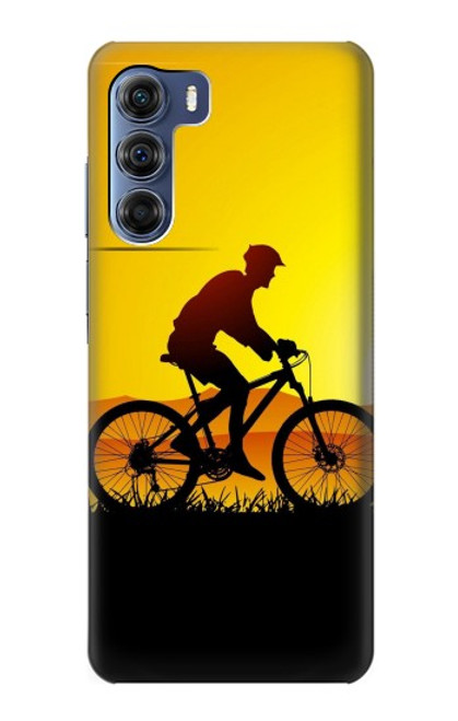 W2385 Bicycle Bike Sunset Funda Carcasa Case y Caso Del Tirón Funda para Motorola Edge S30