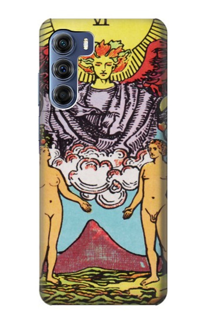 W2763 Lovers Tarot Card Funda Carcasa Case y Caso Del Tirón Funda para Motorola Edge S30