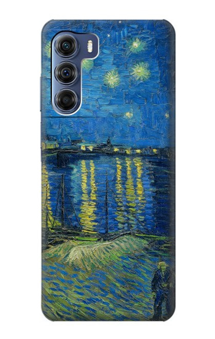 W3336 Van Gogh Starry Night Over the Rhone Funda Carcasa Case y Caso Del Tirón Funda para Motorola Edge S30