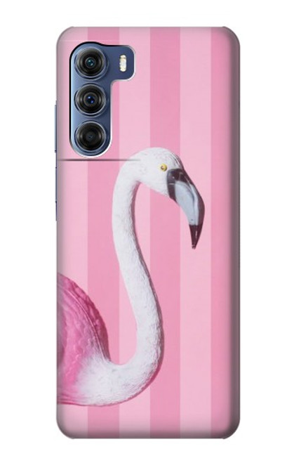 W3805 Flamingo Pink Pastel Funda Carcasa Case y Caso Del Tirón Funda para Motorola Edge S30