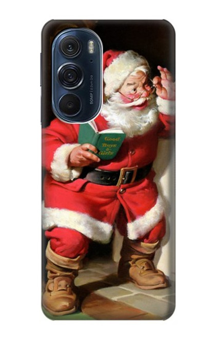 W1417 Santa Claus Merry Xmas Funda Carcasa Case y Caso Del Tirón Funda para Motorola Edge X30