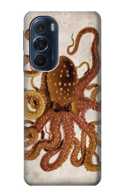 W2801 Vintage Octopus Funda Carcasa Case y Caso Del Tirón Funda para Motorola Edge X30