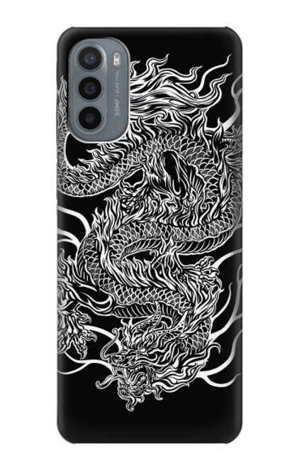 W1943 Dragon Tattoo Funda Carcasa Case y Caso Del Tirón Funda para Motorola Moto G31