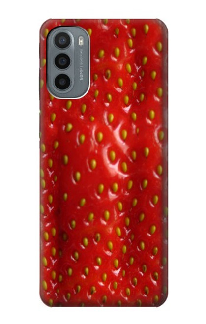 W2225 Strawberry Funda Carcasa Case y Caso Del Tirón Funda para Motorola Moto G31