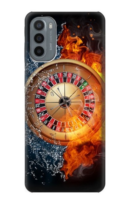 W2289 Roulette Casino Gamble Funda Carcasa Case y Caso Del Tirón Funda para Motorola Moto G31