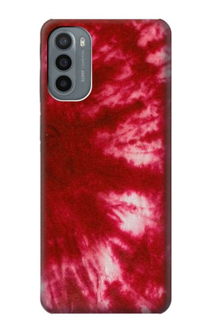 W2480 Tie Dye Red Funda Carcasa Case y Caso Del Tirón Funda para Motorola Moto G31