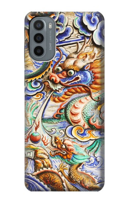 W2584 Traditional Chinese Dragon Art Funda Carcasa Case y Caso Del Tirón Funda para Motorola Moto G31