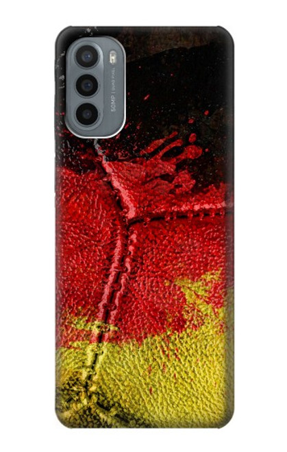 W3303 Germany Flag Vintage Football Graphic Funda Carcasa Case y Caso Del Tirón Funda para Motorola Moto G31