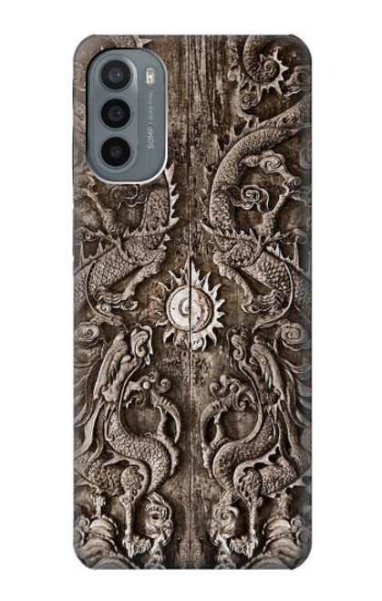 W3395 Dragon Door Funda Carcasa Case y Caso Del Tirón Funda para Motorola Moto G31