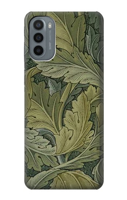 W3790 William Morris Acanthus Leaves Funda Carcasa Case y Caso Del Tirón Funda para Motorola Moto G31